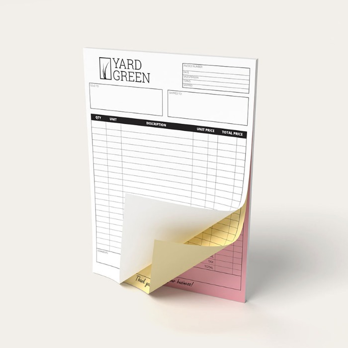 3-Part Carbonless Forms 3-Part Invoice