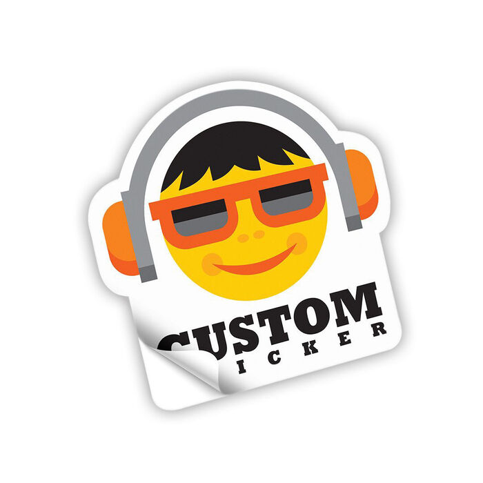 Die Cut White Vinyl Stickers sticker