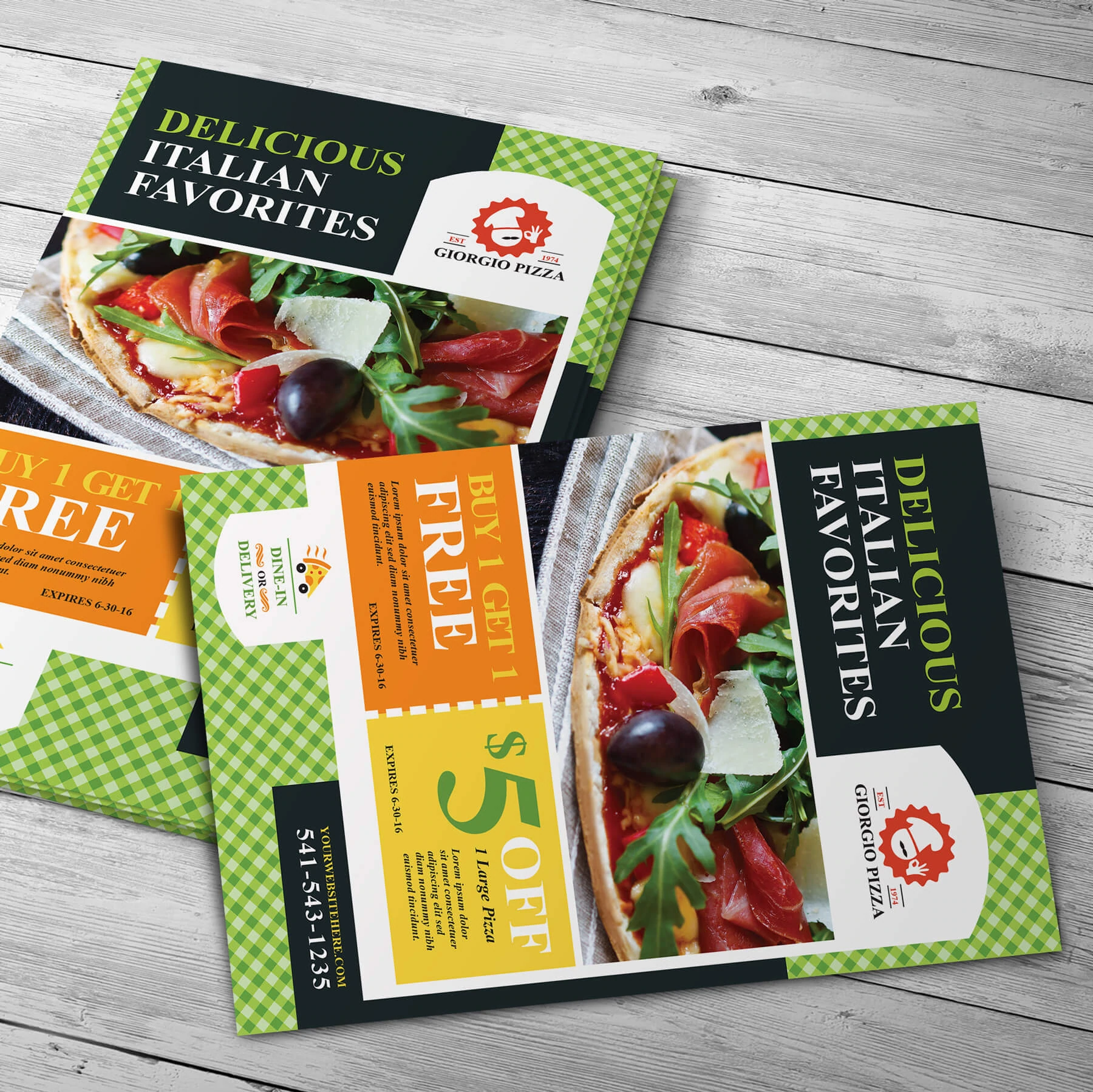 Postcards with UV Coating menu post card