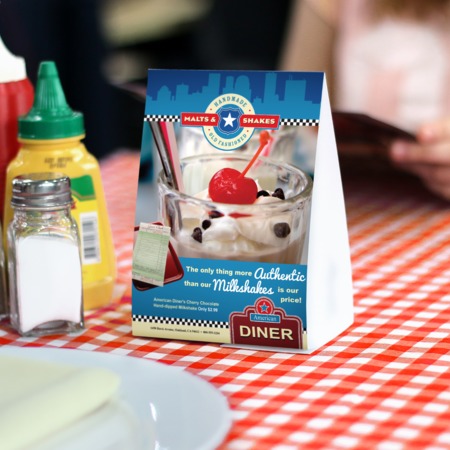 Table Tents with UV Coating table tent