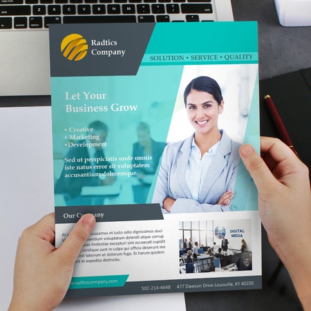 Brochures/Flyers UV Coated A brochure printed on shiny card stock